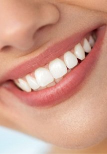 Closeup of a woman smiling